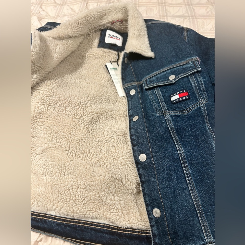 Sherpa trucker jacket oversized Tommy Jeans